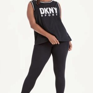 DKNY Basketball Black Mesh Top
